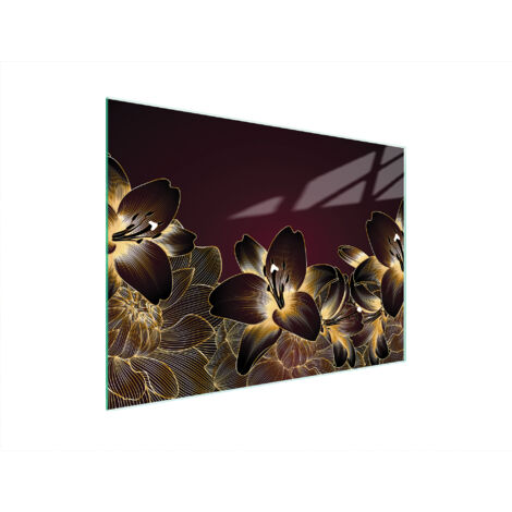 TABLA DE CORTAR DE VIDRIO 40x30 ORQUÍDEA