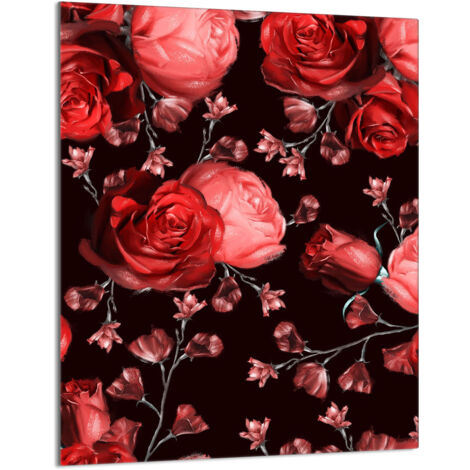TABLA DE CORTAR DE VIDRIO 40x52 Rosas