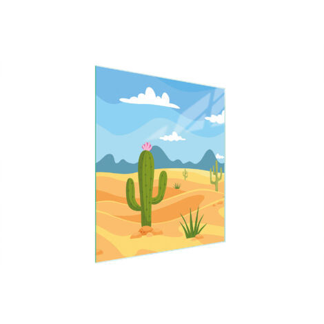 TABLA DE CORTAR DE VIDRIO 45x52 CACTUS