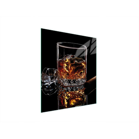 TABLA DE CORTAR DE VIDRIO 45x52 WHISKY