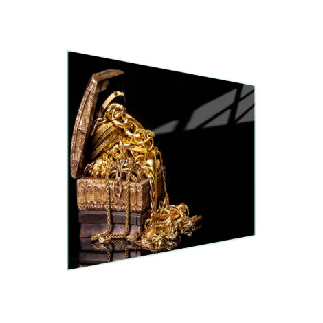 TABLA DE CORTAR DE VIDRIO 52x30 DORADA