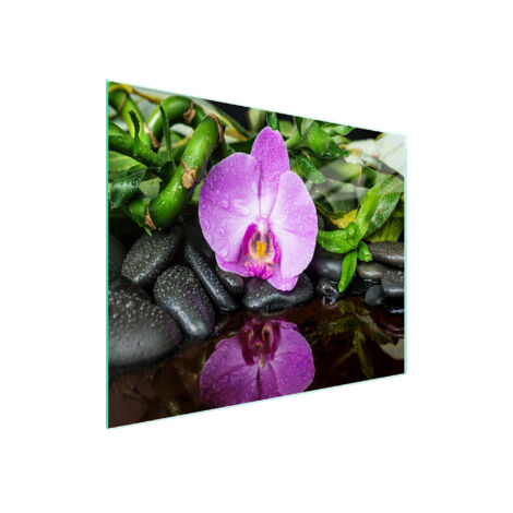TABLA DE CORTAR DE VIDRIO 52x30 ORQUÍDEA