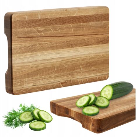 Tabla de cortar KADAX 40x25 bloque de madera de roble grande
