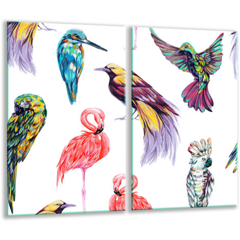Tabla de corte de vidrio 2x 30x52 animales