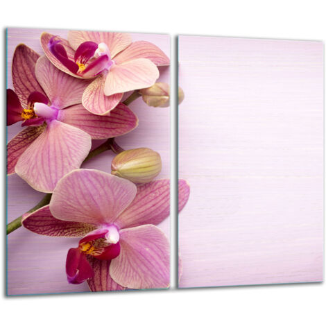 Tabla de corte de vidrio 2x 30x52 flores