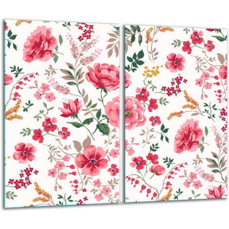 Tabla de corte de vidrio 2x 30x52 flores