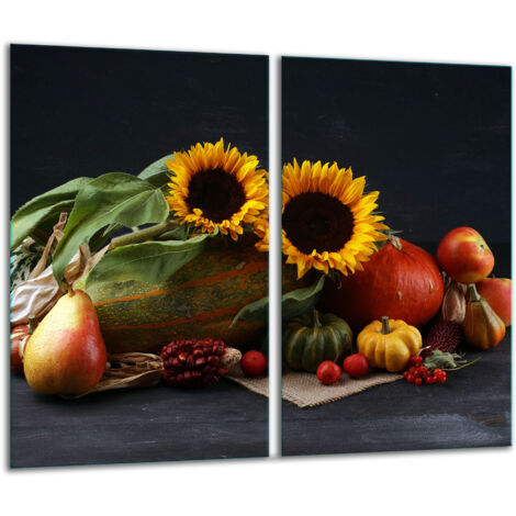 Tabla de corte de vidrio 2x 30x52 flores