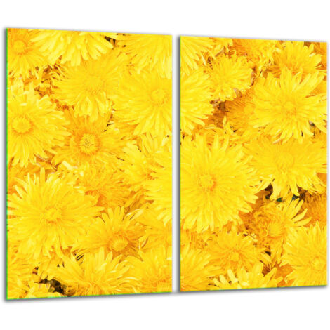 Tabla de corte de vidrio 2x 30x52 flores