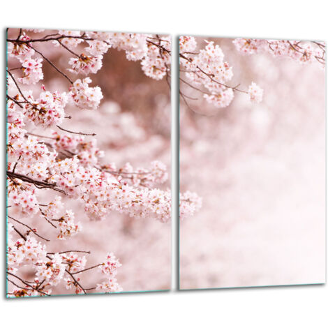 Tabla de corte de vidrio 2x 30x52 flores