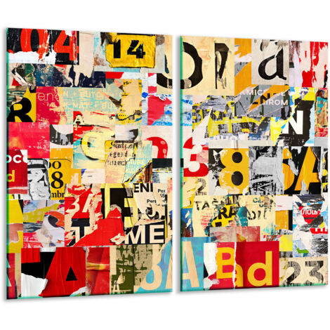 Tabla de corte de vidrio 2x 30x52 Pop Art