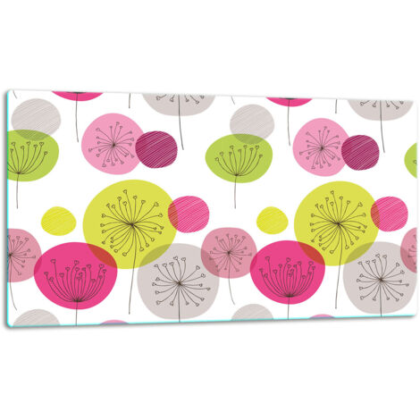 Tabla de corte de vidrio 52x30 flores