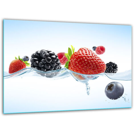 Tabla de corte de vidrio templado 30x22 fruta