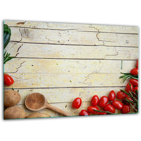 Tabla de corte de vidrio templado 30x22 madera