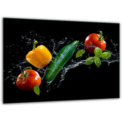 Tabla de corte de vidrio templado 30x22 verduras