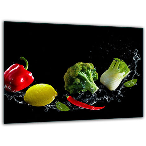 Tabla de corte de vidrio templado 30x22 verduras