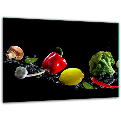 Tabla de corte de vidrio templado 30x22 verduras