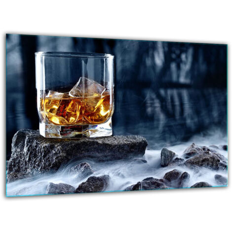 Tabla de corte de vidrio templado 30x22 whisky