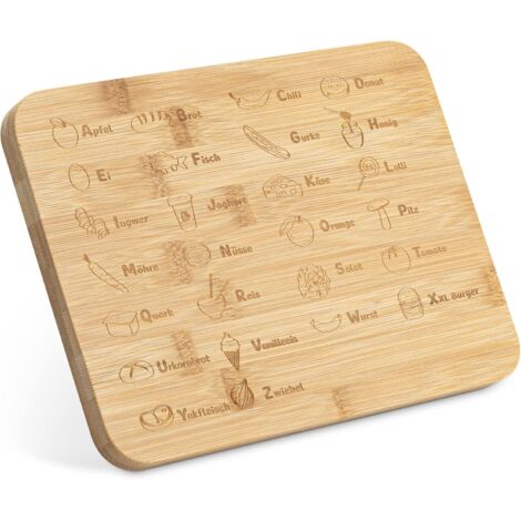 TABLA DE DESAYUNO DE POLLO DE BAMBÚ PARA NIÑOS PARA APRENDER EL ABC 24x18cm