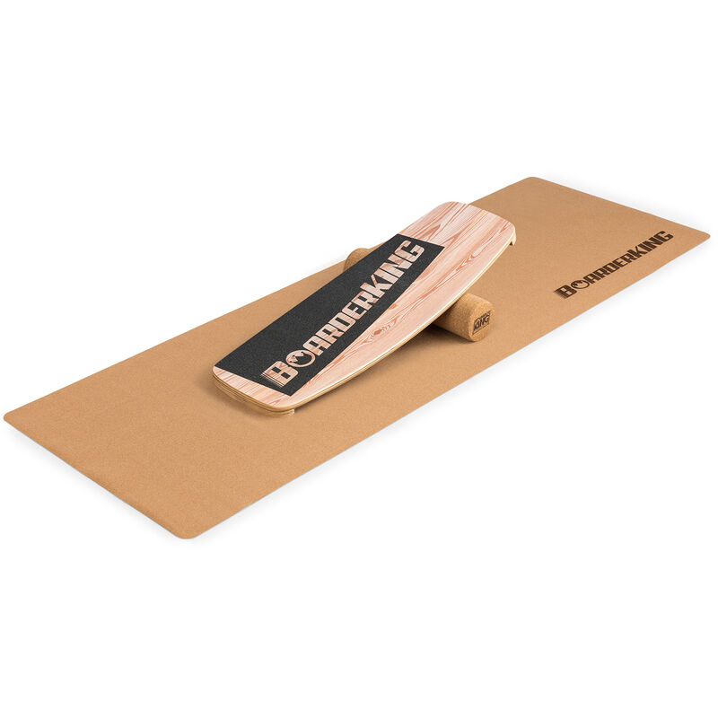 

Tabla de equilibrio curva para interiores + esterilla + Rollo de madera / corcho