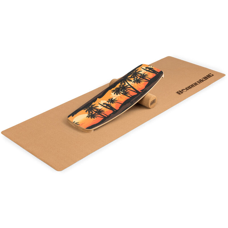 

Tabla de equilibrio curva para interiores + esterilla + Rollo de madera / corcho