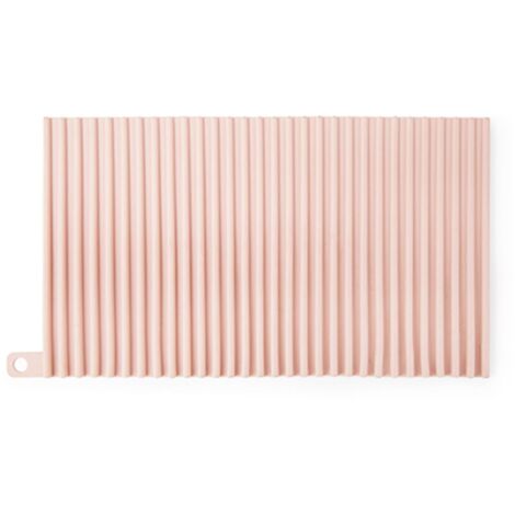 Tabla de lavar antideslizante, flexible y compacta para la ropa, ideal para viajes y uso doméstico: lavar ropa y calcetines, color rosa.
