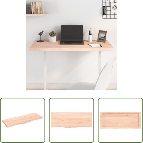 Tabla de madera -  Tablero de mesa madera maciza roble sin tratar 100x40x(2-4) cm