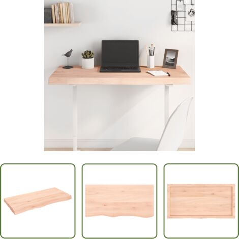 Tabla de madera -  Tablero de mesa madera maciza roble sin tratar 100x50x(2-6) cm