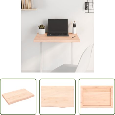 Tabla de madera -  Tablero de mesa madera maciza roble sin tratar 60x40x(2-4) cm