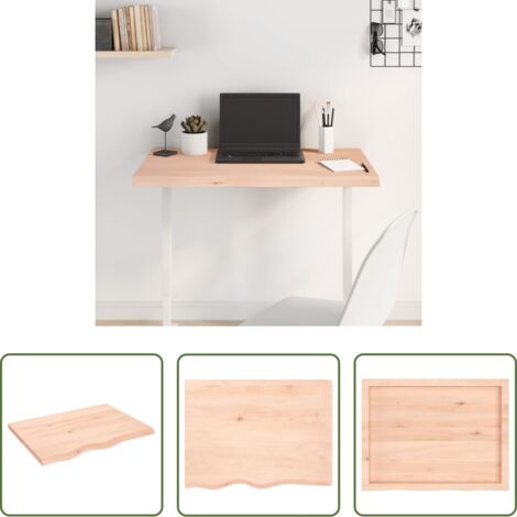 Tabla de madera -  Tablero de mesa madera maciza roble sin tratar 80x60x(2-4) cm