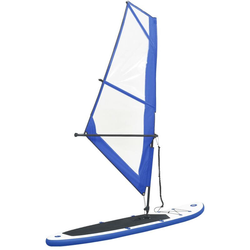 

Tabla de paddle surf hinchable con set de vela azul y blanco - Azul