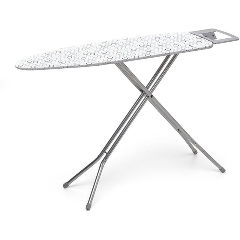 Tabla de planchar Gama Basic Tablero de metal expandido Funda algodón y poliéster Tacos Patas antideslizantes de caucho Medidas: 113x34x5.5 cm - Rayen