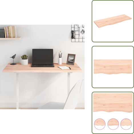 Tabla de roble - vidaXL Tablero de mesa madera maciza de roble sin tratar 100x40x2 cm - Mesa de madera maciza