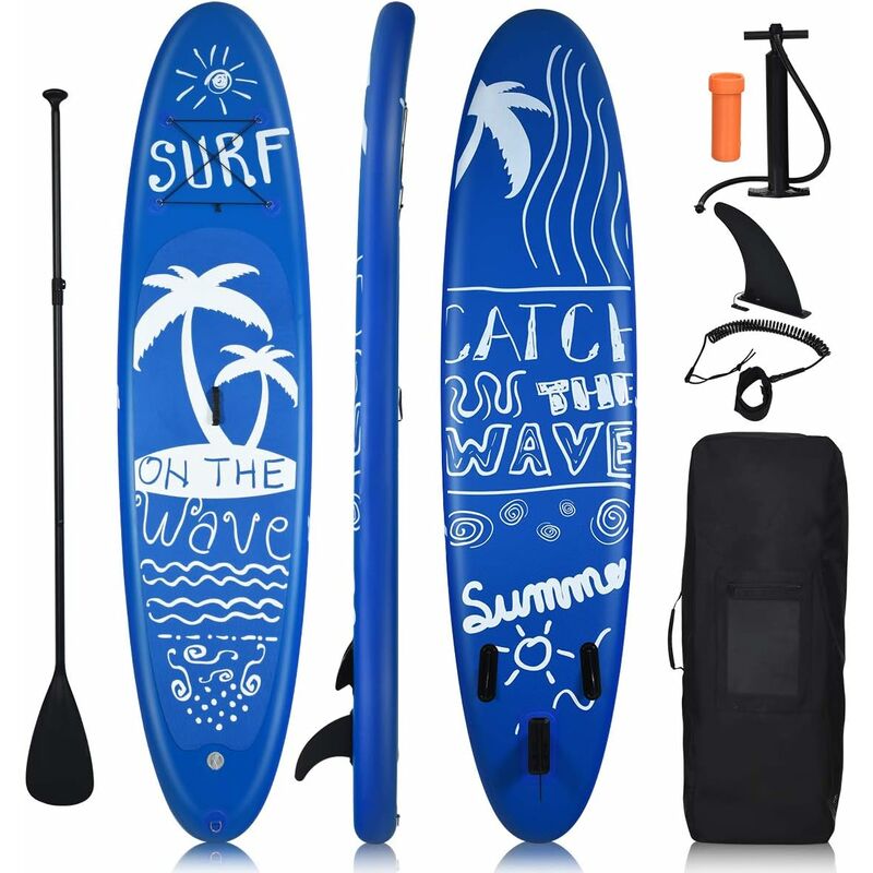 

Costway - Tabla Hinchable Sup Board Paddle Surf 335x76x15CM Stand Up Set con Remo de Ajustable/Bomba/Línea de Seguridad y Bolsa de Transporte