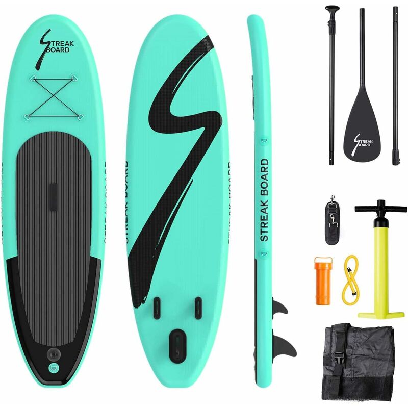 

Tabla Paddle Surf Hinchable,305 X 76 X 15 cm,Paddle Surf Hinchable, Antideslizante,15cm de Grosor, Incluida Mochila,Accesorios, Bomba, Carga hasta