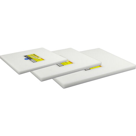 Tabla para cortar de polietileno - 35x25x2 cm - Blanco