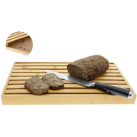 TABLA PARA CORTAR PAN DE BAMB脷 CON SOPORTE
