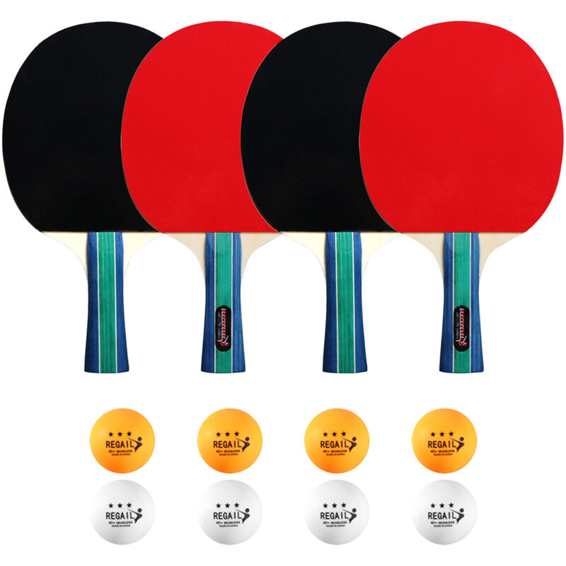 

Tabla pelota de tenis y el conjunto de murcielagos calidad del ping-pong Paletas de mesa raquetas de tenis con 8pcs murcielagos de tres estrellas