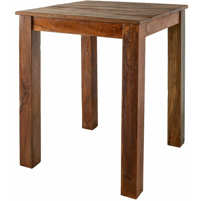 Massivmoebel24 - Table à manger 60x60 Bois de récupération laqué Multicolore nature of spirit 123