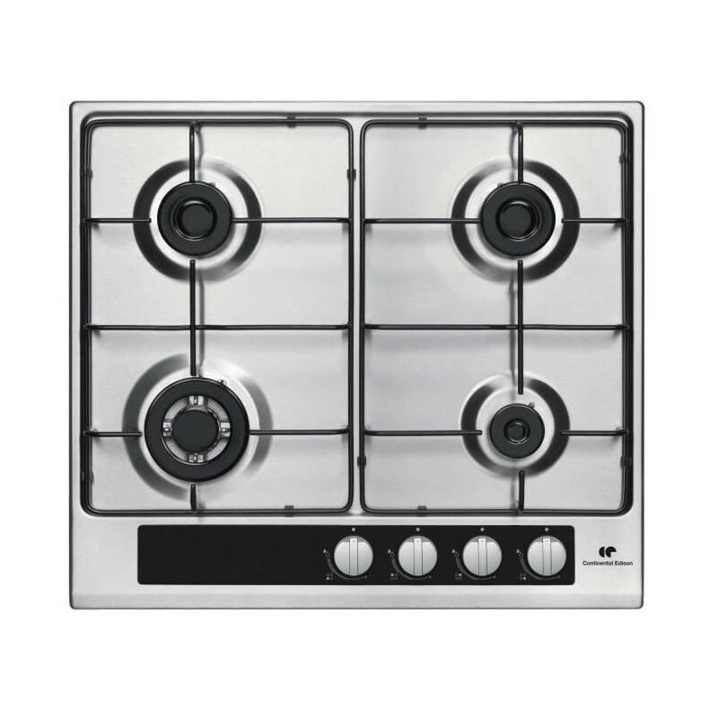 Continental Edison - Table 4 foyers gaz dont 1 triple couronne inox