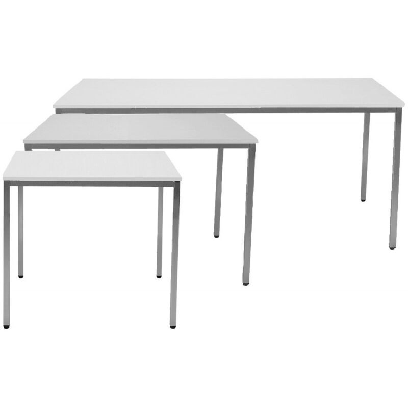 Table 800x800 mm gris clair/gris clair