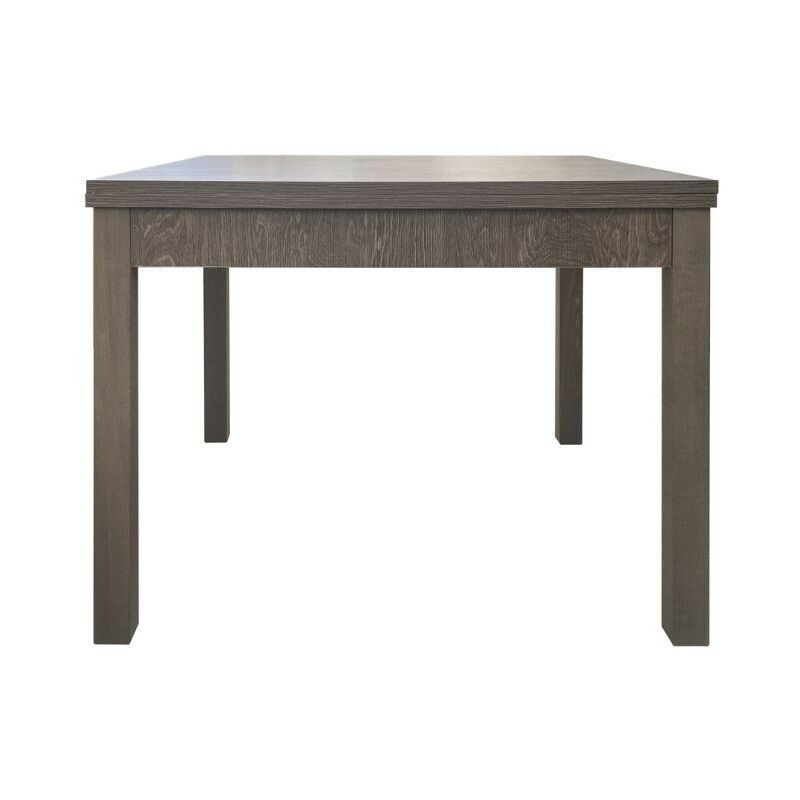 Toscohome - Table 90x90 cm dédoublable en chêne gris - Florence