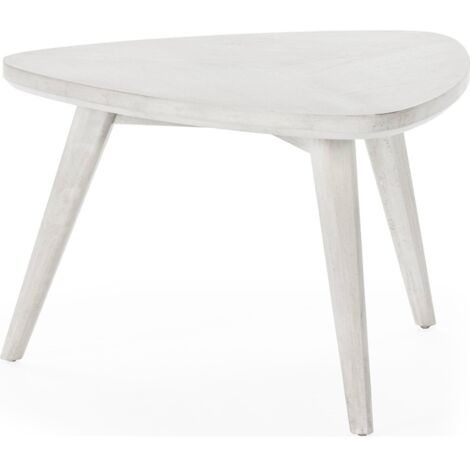 Table à café bois de cèdre gris voilé design contemporain - Gris voilé bois de cèdre