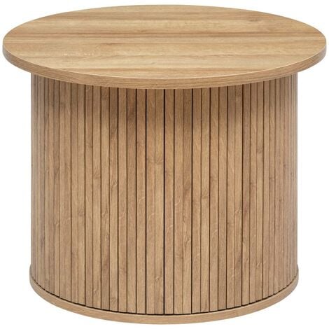 Table à café Colva en placage effet bois D45cm - Atmosphera créateur d'intérieur