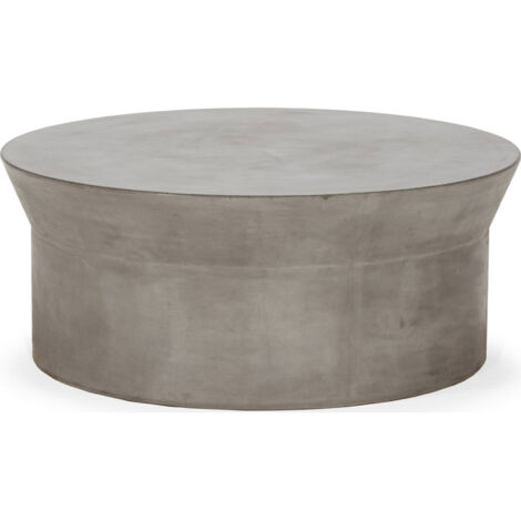 Table à café design effet ciment naturel esprit contemporain - gris ciment naturel