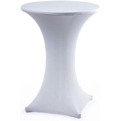 Table à Cocktails Couvre-Table Ronde à Quatre Voies 60×110CM Blanc
