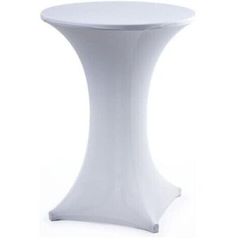 Table à Cocktails Couvre-Table Ronde à Quatre Voies 60×110CM Blanc