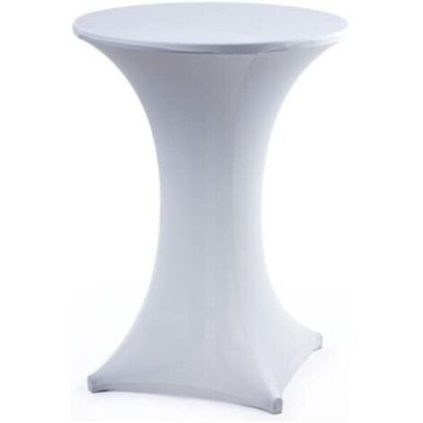 Table à Cocktails Couvre-Table Ronde à Quatre Voies 60×110CM Blanc