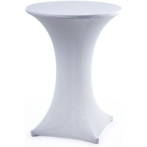 Table à Cocktails Couvre-Table Ronde à Quatre Voies 80×110CM Blanc