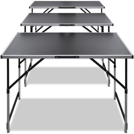 Table à coller 3 pcs pliable Hauteur réglable CFW866026