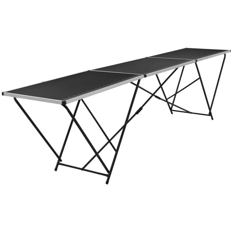 Table à coller pliable MDF et aluminium 300 x 60 x 78 cm CFW863381